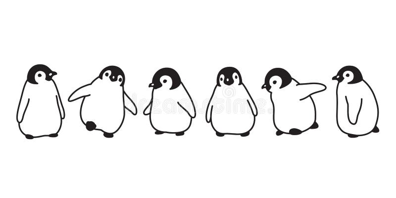 Baby Penguin Cute Vector Design Clipart