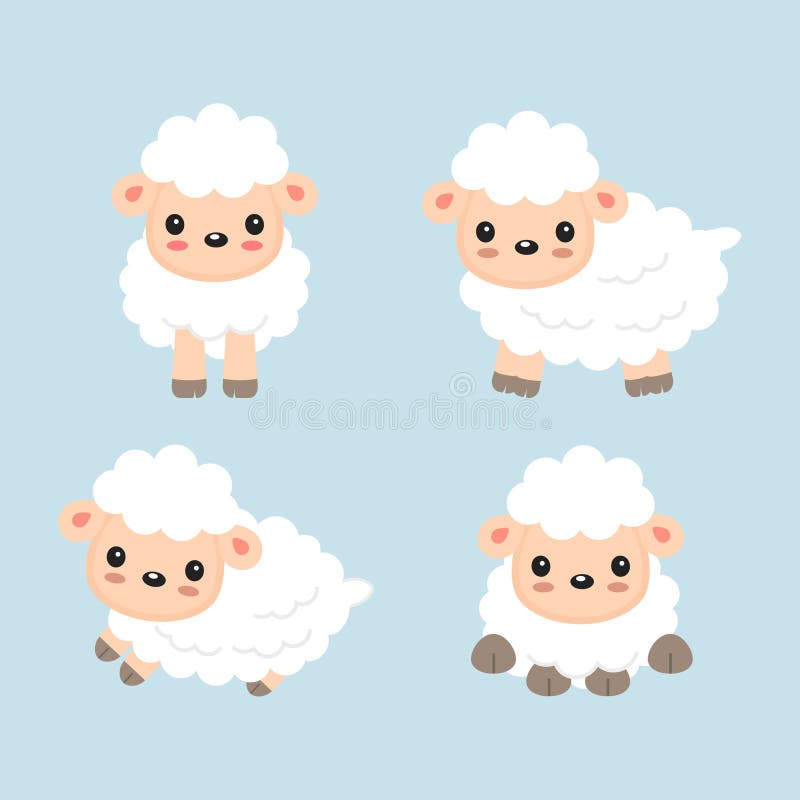 Cute Sheep Cartoon. Vector Illustration for Kids Stock Vector -  Illustration of kidsn, graphic: 144503958