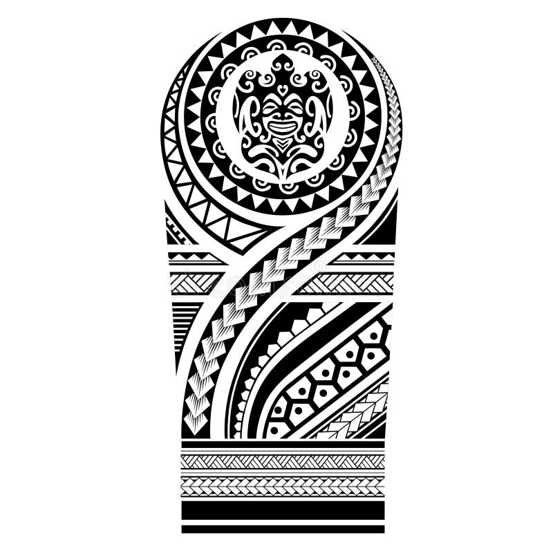 Polynesian Tattoo Sleeve Shoulder Sketch Pattern , Samoan Template Forearm  and Foot Design, Maori Tattoo Stencil Tribal Orna Stock Vector -  Illustration of print, hawaiian: 144506512