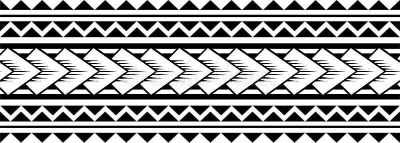 Polynesian Tribal Tattoo Designs Polynesian Armband Or Forearm Make A Stencil Tattoo Design Tribe Border Stock Vector Illustration Of Motif Graphic