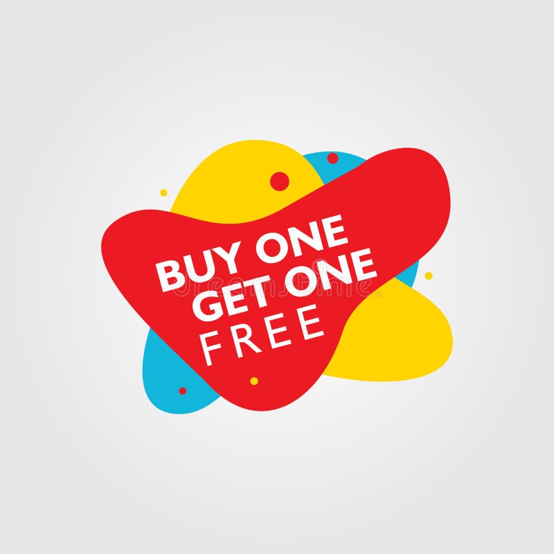 Buy One Get One Free Red Banner Stock Illustration - Illustration of ...