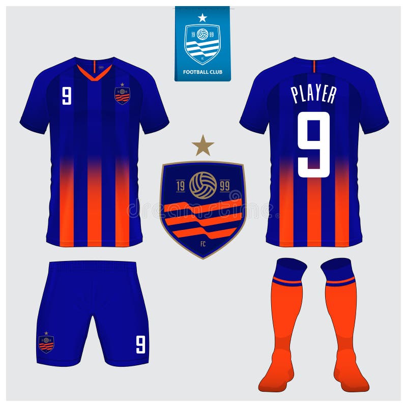 Soccer Jersey Template For Football Club Or Sportswear Uniforms