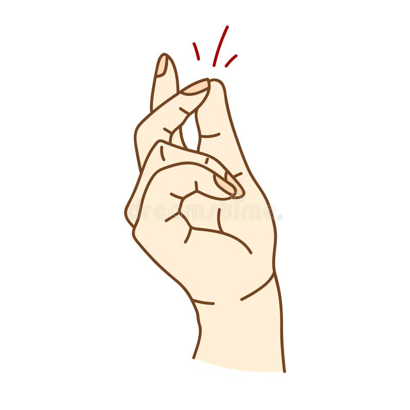 Hand Snapping Fingers Pop Art in Black and White Stock Vector