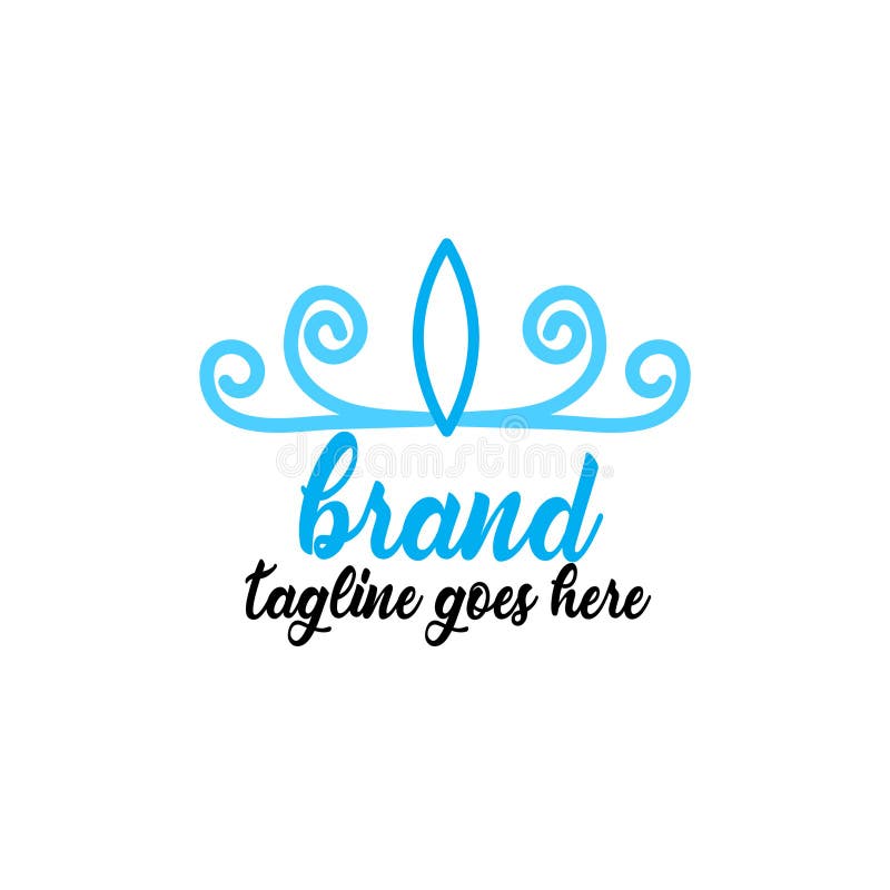 Simple and attractive blue crown logo vector illustration Simple and attractive blue crown logo vector illustration