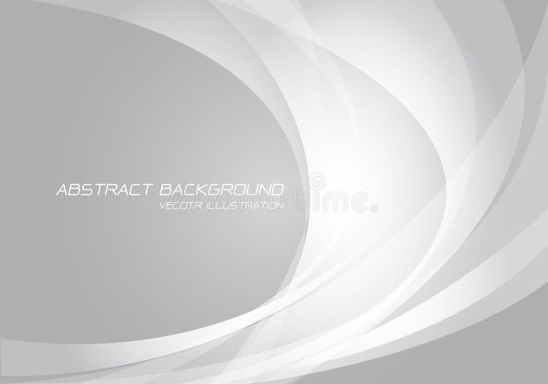 Abstract white curve light on grey design modern futuristic technology background vector vector illustration