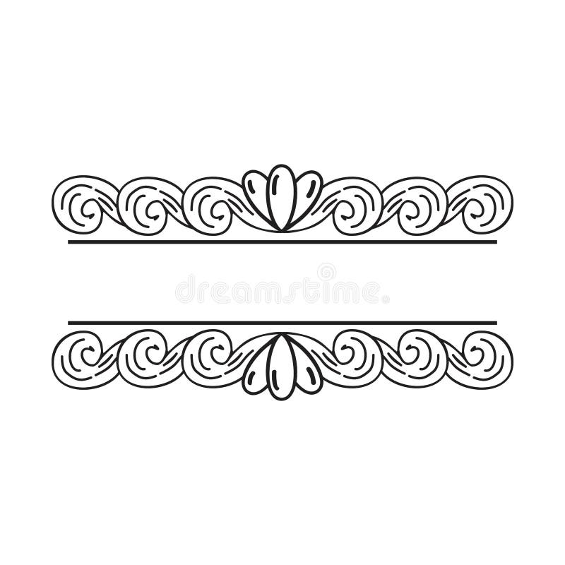 A bold vintage floral ornament for titling vector illustration A bold vintage floral ornament for titling vector illustration