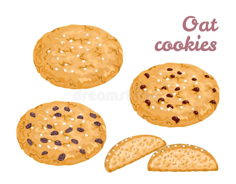 Chocolate Chip Cookie Cartoon Stock Illustration Illustration of