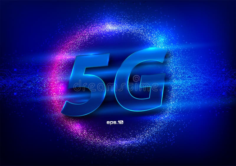 5G new wireless internet wifi connection. Big data binary code flow numbers. Global network high speed innovation connection data vector illustration 5G new wireless internet wifi connection. Big data binary code flow numbers. Global network high speed innovation connection data vector illustration