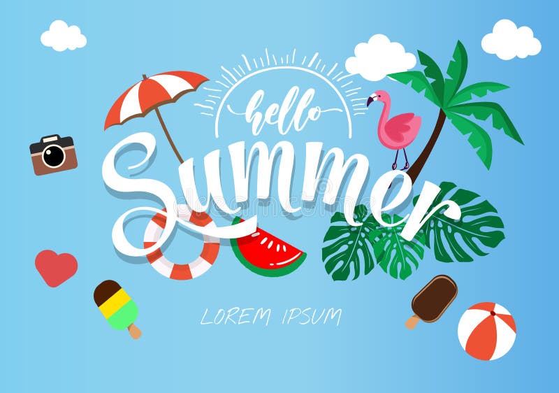 Spring Summer poster, banner vector illustration and design for poster card vector, vector illustration Spring Summer poster, banner vector illustration and design for poster card vector, vector illustration