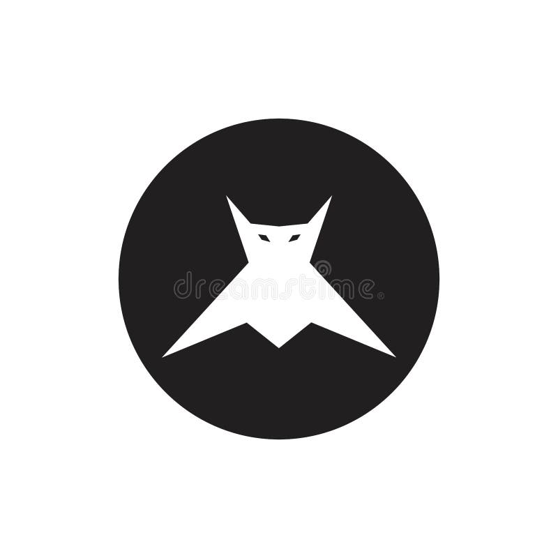 Evil flying bat simple illustrations logo concept royalty free illustration
