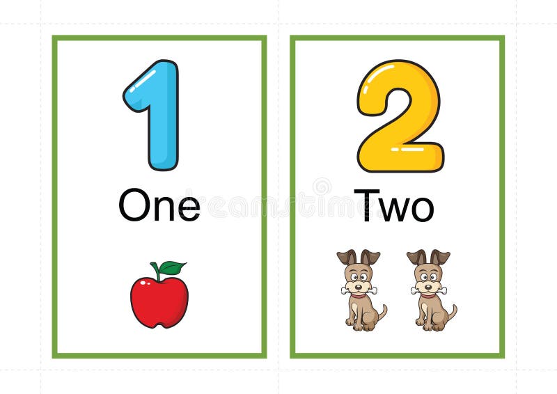 Printable Flash Card Collection For Numbers With The Corresponding