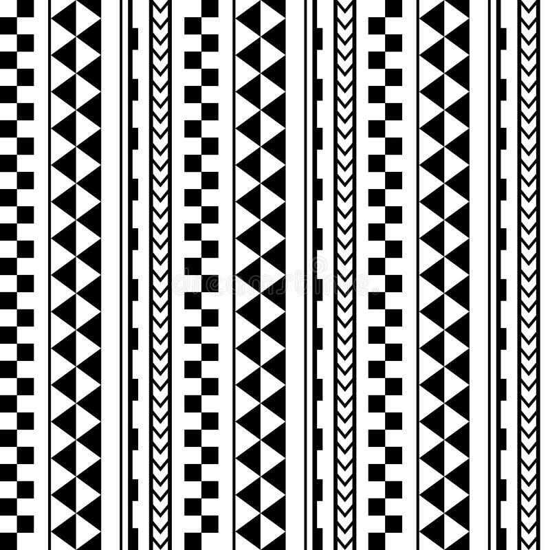 Vector Ethnic Seamless Pattern in Maori Tattoo Style. Geometric Border ...