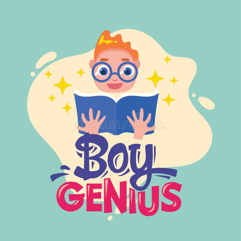 Genius Boy stock vector. Illustration of people, looking 27650075