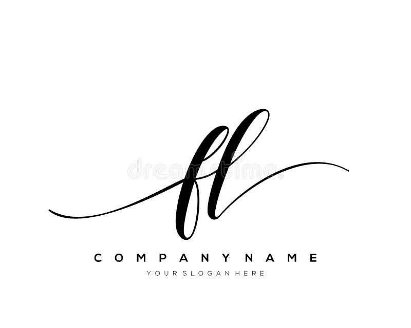 Initial FL Logo Template With Modern Frame. Minimalist FL Letter Logo