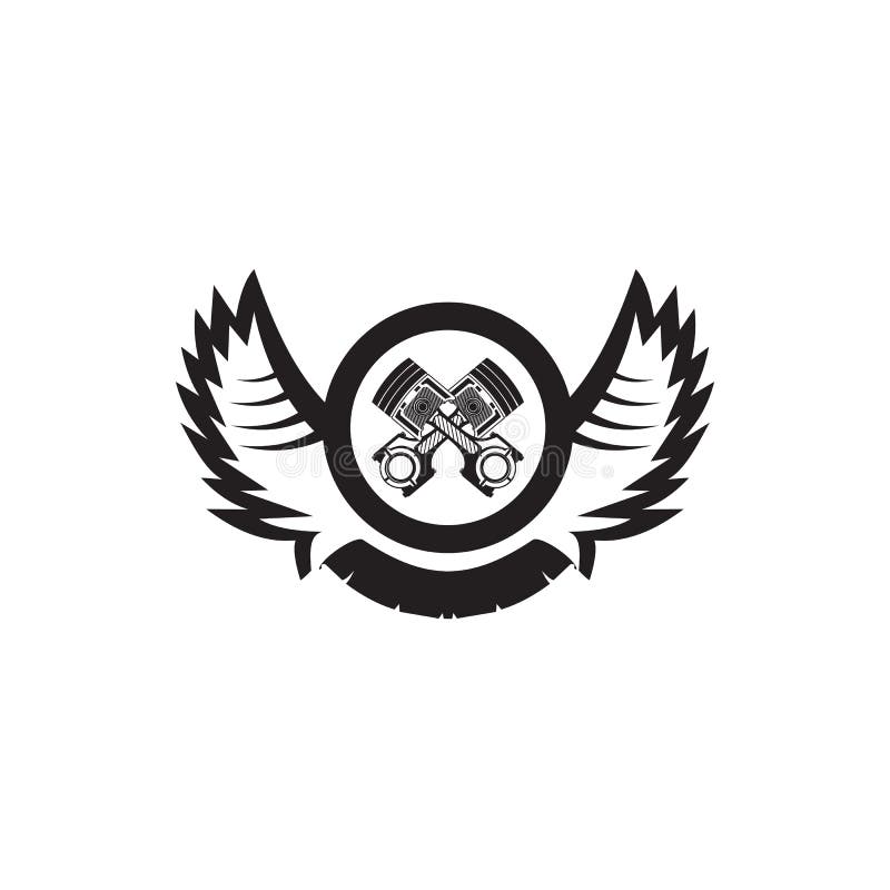 Piston Logo Design Inspiration Vector Template Stock Vector