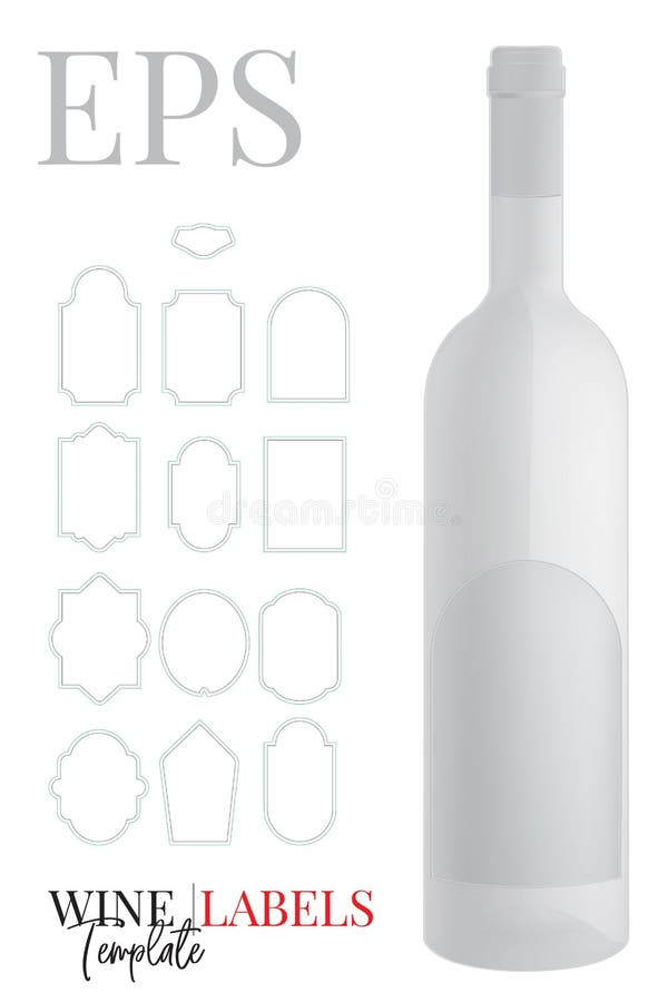 Wine Bag Template with Die Cut Lines. Two Bottles Wine Box and Glass