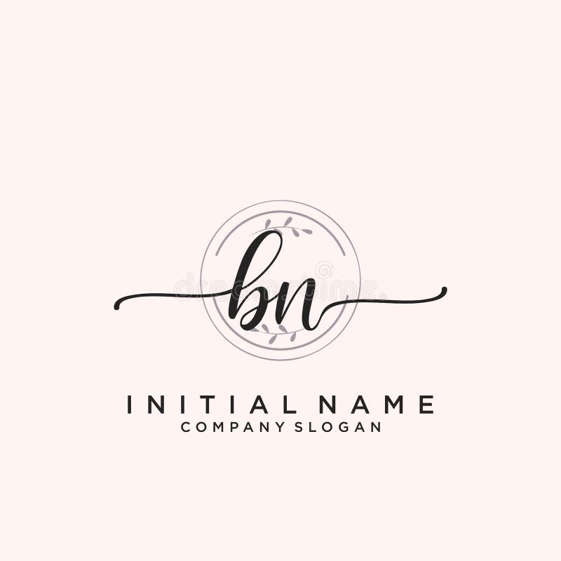 BN Beauty Vector Initial Logo, Handwriting Logo of Initial Signature ...