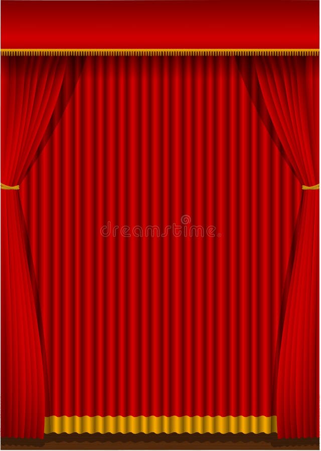 Red Curtain Background Illustration /portrait Stock Vector - Illustration  of luxury, classical: 161149043