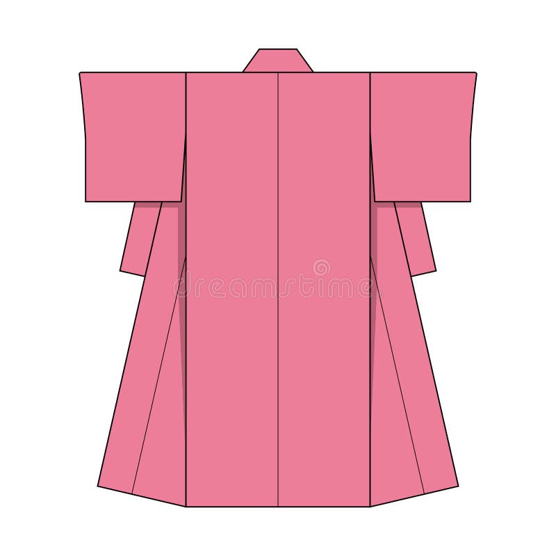 Japanese Kimono Template Illustration / Pink Stock Vector - Illustration of  kimono, culture: 161219153