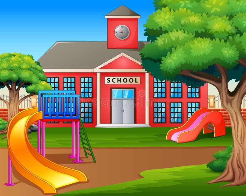 Kids Playground Area in the School Yard Stock Vector - Illustration of entrance, brick: 161333896 Kids Playground Area in the School Yard Stock Vector - Illustration of entrance, brick: 161333896