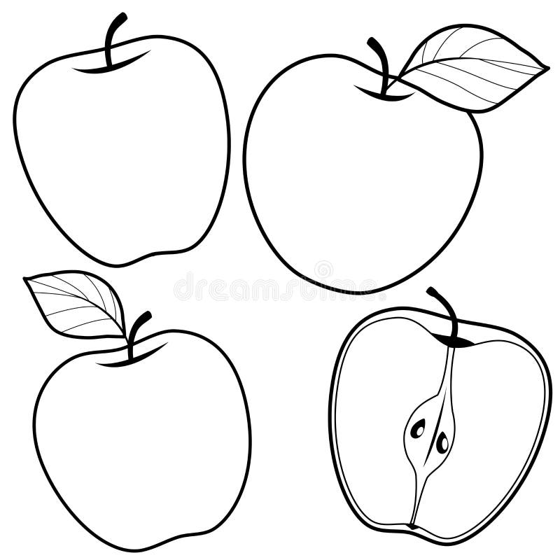 apple coloring page