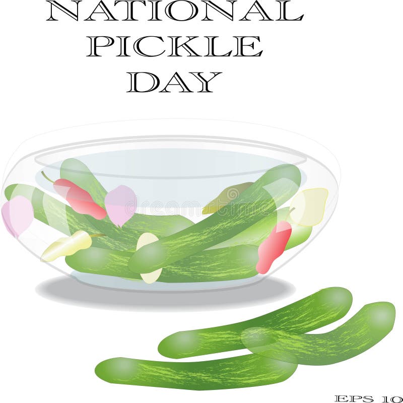 National Pickle Day Sign and Logo Stock Vector Illustration of pickle