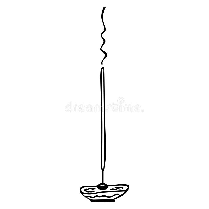 Incense stick stock vector. Illustration of smoke, purification 17384238