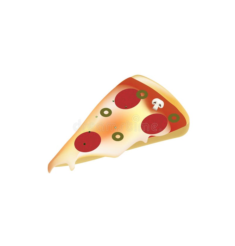 Dripping pizza slice stock vector. Illustration of indulge 90067187