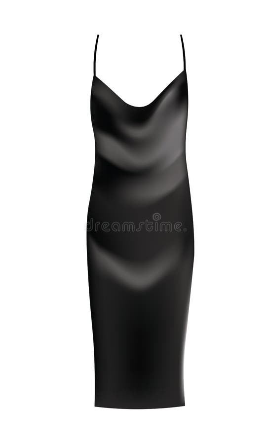 Black silk sleep dress stock vector. Illustration of elegance 163446449