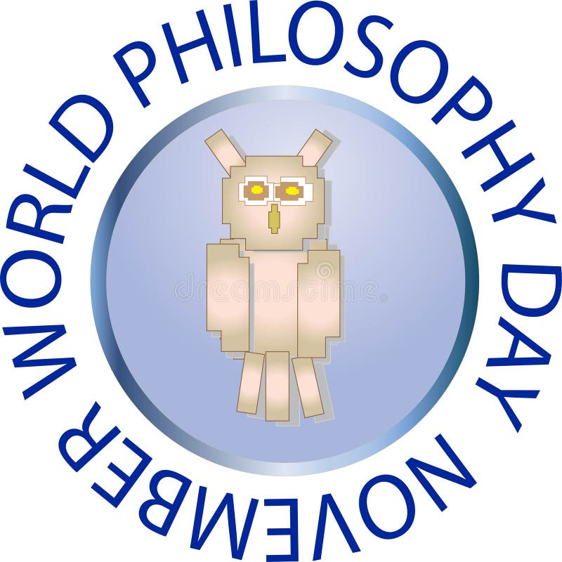 World Philosophy day sign and concept logo vector illustration