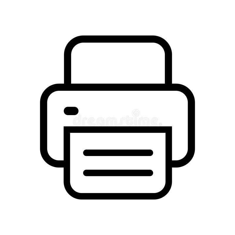 Printer Icon Vector. Office Equipment Illustration Symbol. Fax Logo Stock  Illustration - Illustration of flat, office: 154413834