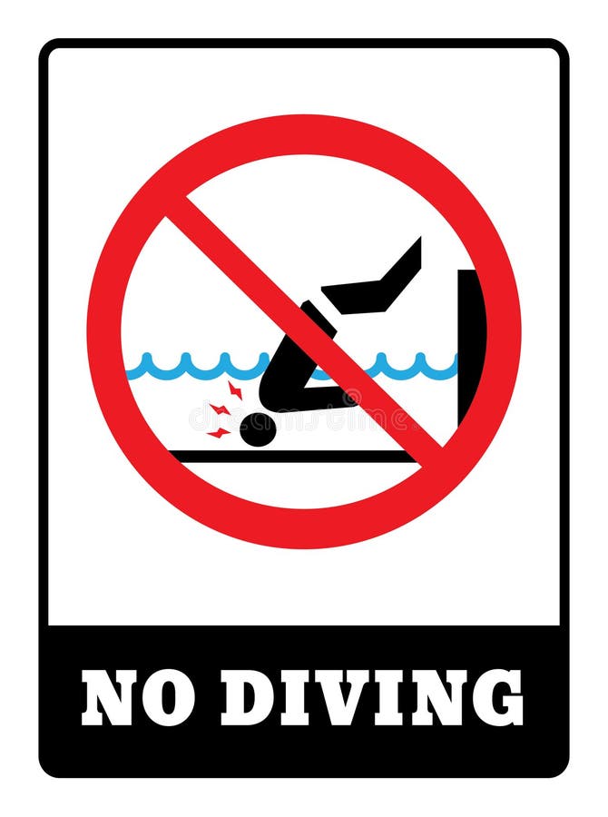 No Diving board stock vector. Illustration of prohibited 165670024