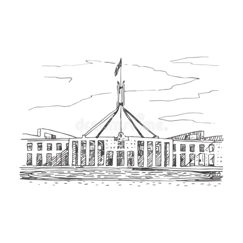 australian parliament house clipart with trees