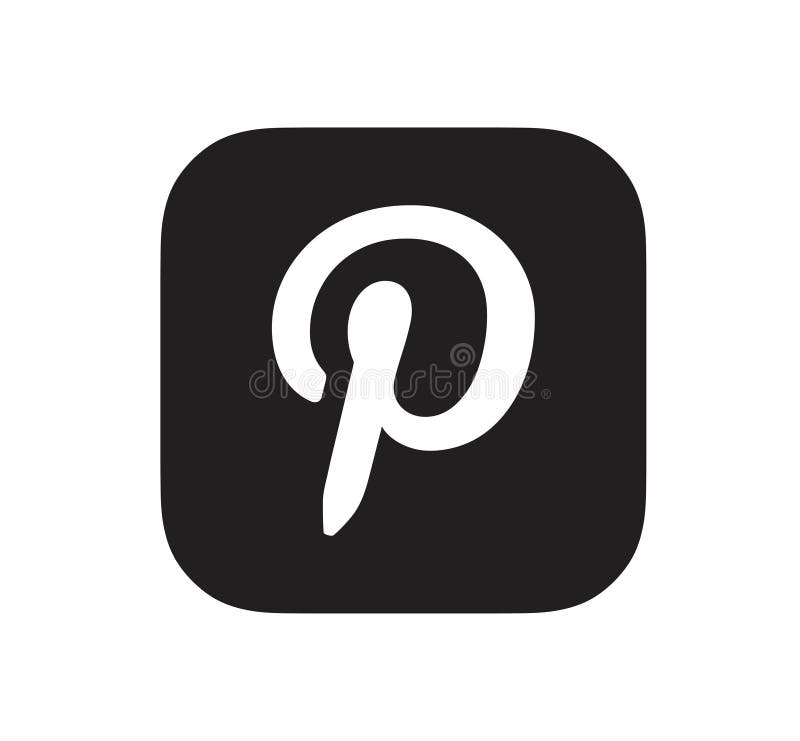 Pinterest Logo Icon in Red Social Media Icon Element Vector on White