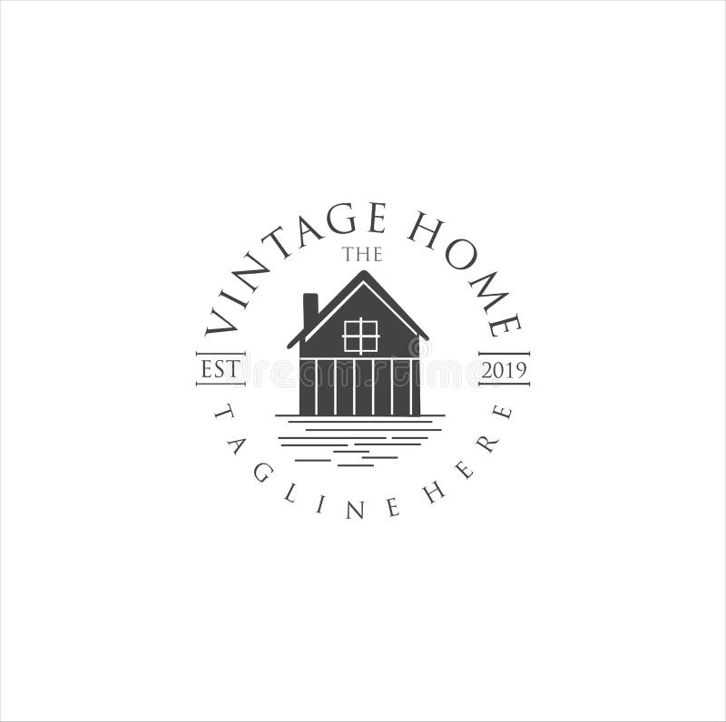 Vintage Home for Architectural Logo Icon Vector Template. Real Estate ...