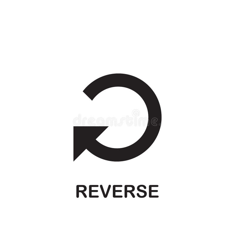 Back or Reverse Icon Vector. Flip Over or Turn Arrow Sign. Stock Vector -  Illustration of flip, geometric: 173703751