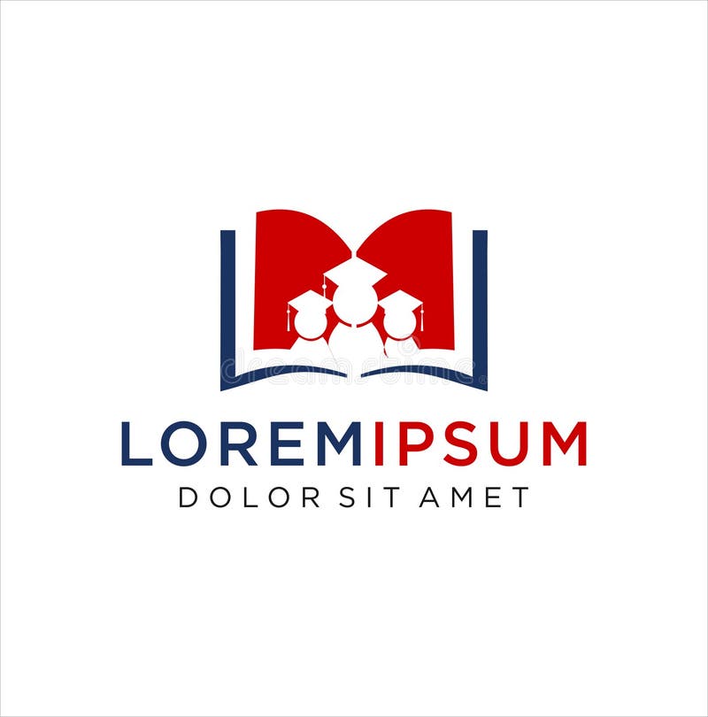 Book Reading People Education Logo Icon Design. Kids club school group education vector logo design. Student Community Logo Desi stock illustration