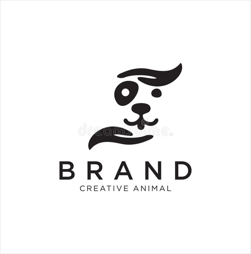 Dog Hand Logo Stock Illustrations . Dog Care Logo . Pet Care Logo Icon ...