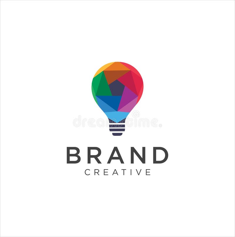 Smart bulb tech logo icon. Idea creative light bulb logo. Bulb digital logo technology Idea. Bulb Logo Design Colorfull. stock illustration