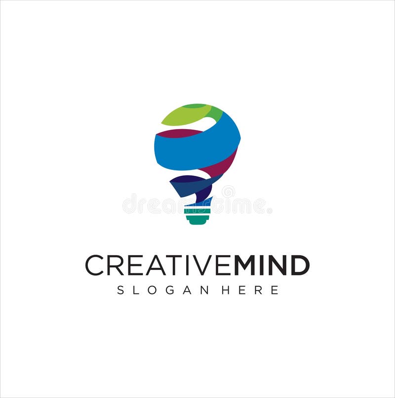 Smart bulb tech logo icon. Idea creative light bulb logo. Bulb digital logo technology Idea. Bulb Logo Design Colorfull. vector illustration