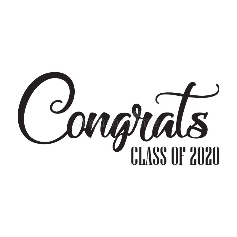 Congratulations Class of 2020. Vector Illustration on White Background ...