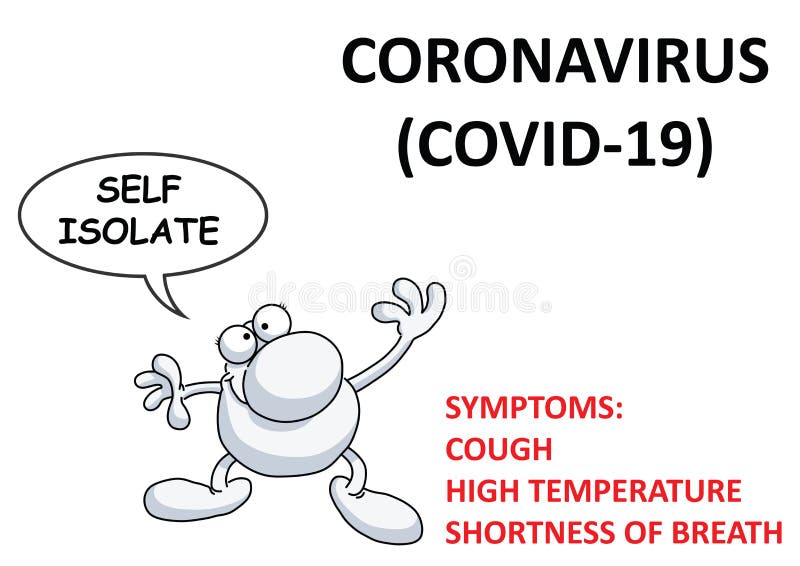 Coronavirus COVID 19 self isolate vector illustration Coronavirus COVID 19 self isolate vector illustration