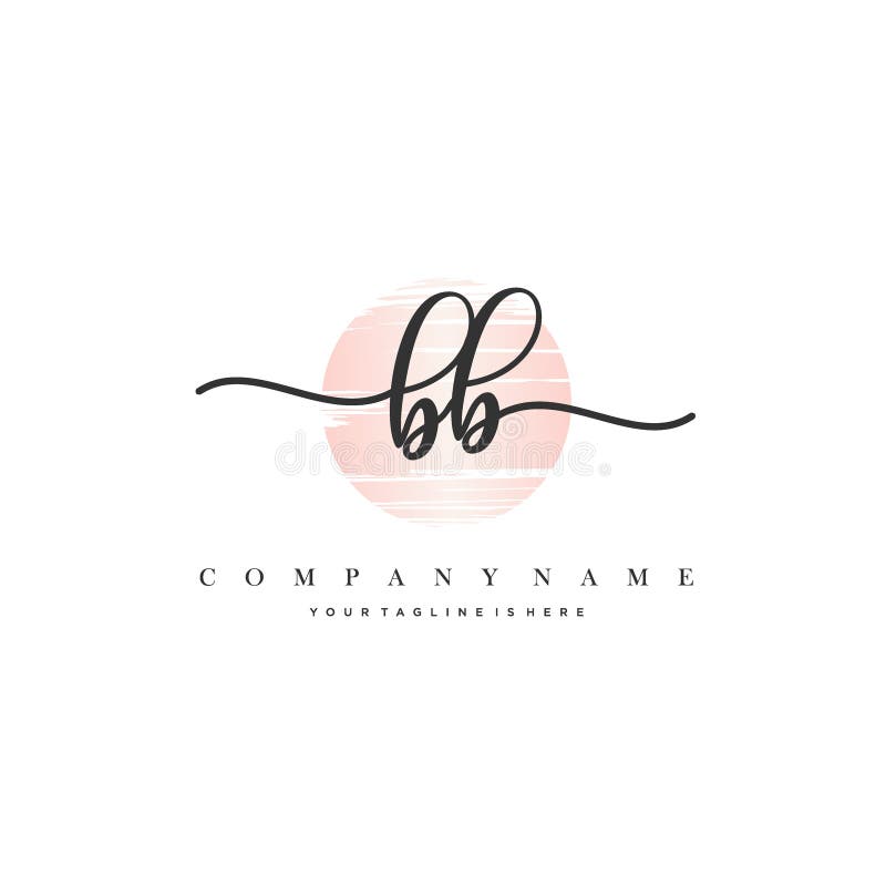 BB Initial Letter Handwriting Logo Hand Drawn Template Vector. Stock ...