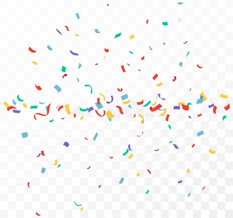 Colorful Confetti Celebration Banner Design Stock Vector Illustration