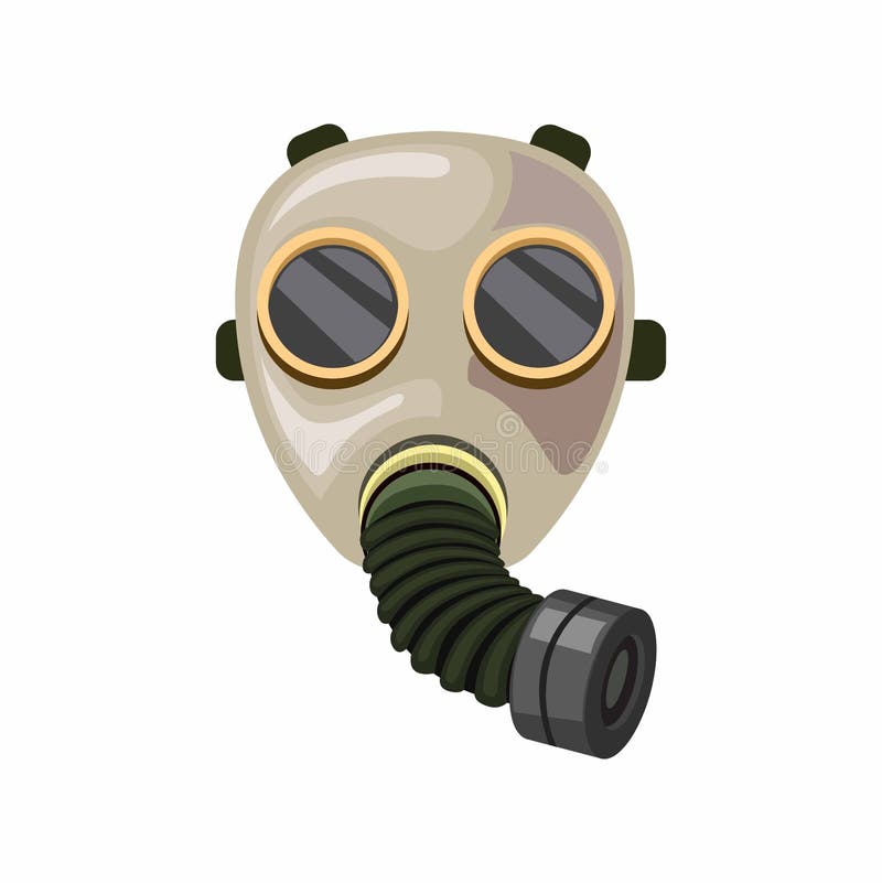 Military Gas Mask with Double Filter, Costume Army Protection Mask in