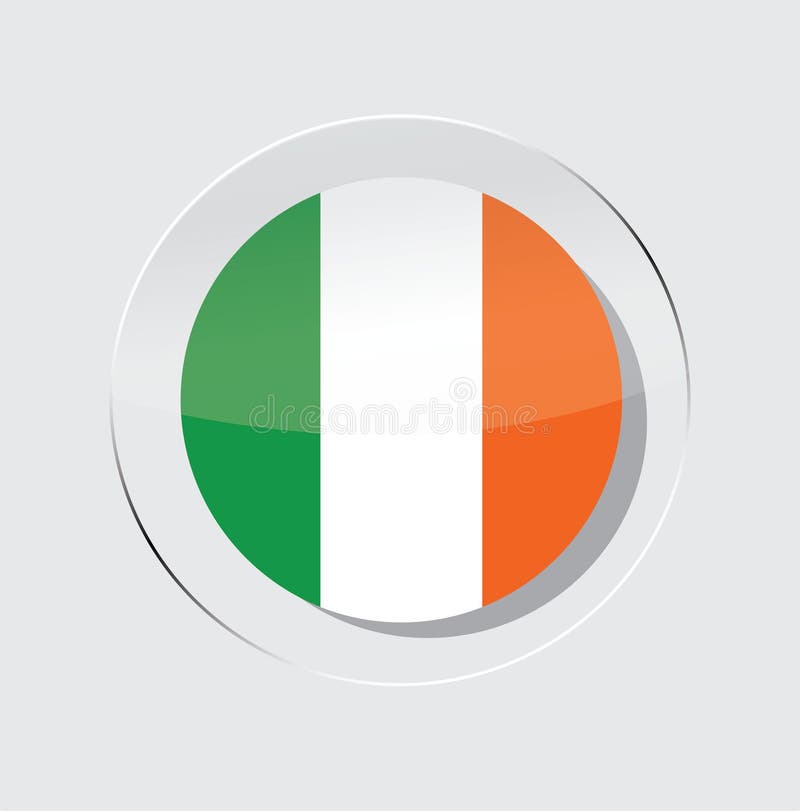Ireland Country Flag Green, White, Orange Coloured. Irish Saint
