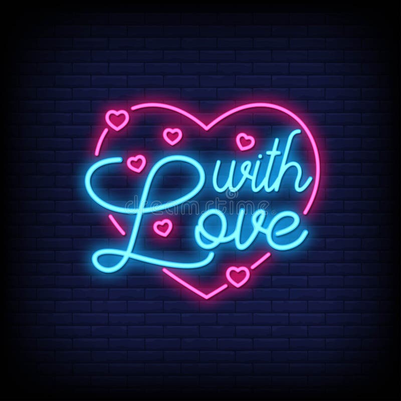 Love Neon Signs Style Text Vector Stock Vector Illustration of icon