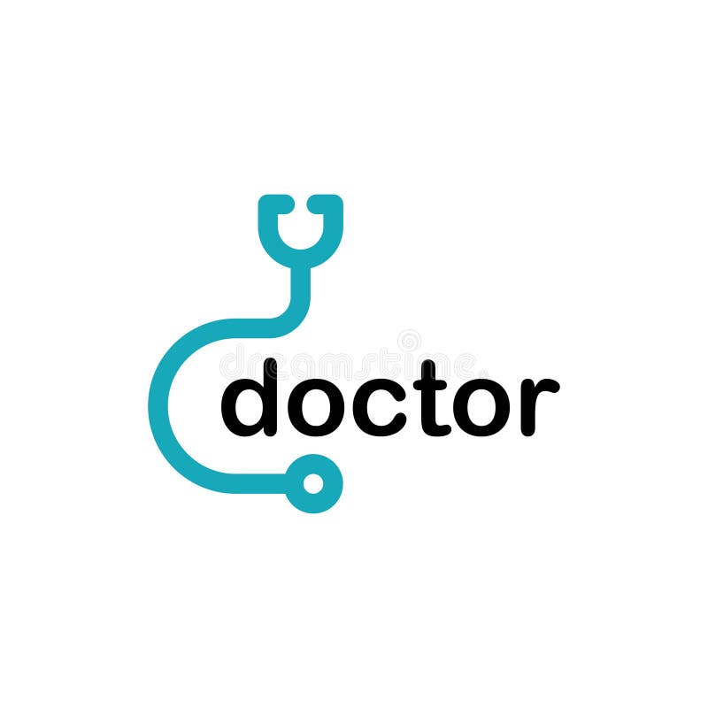 Medical tool logo design template stock illustration.