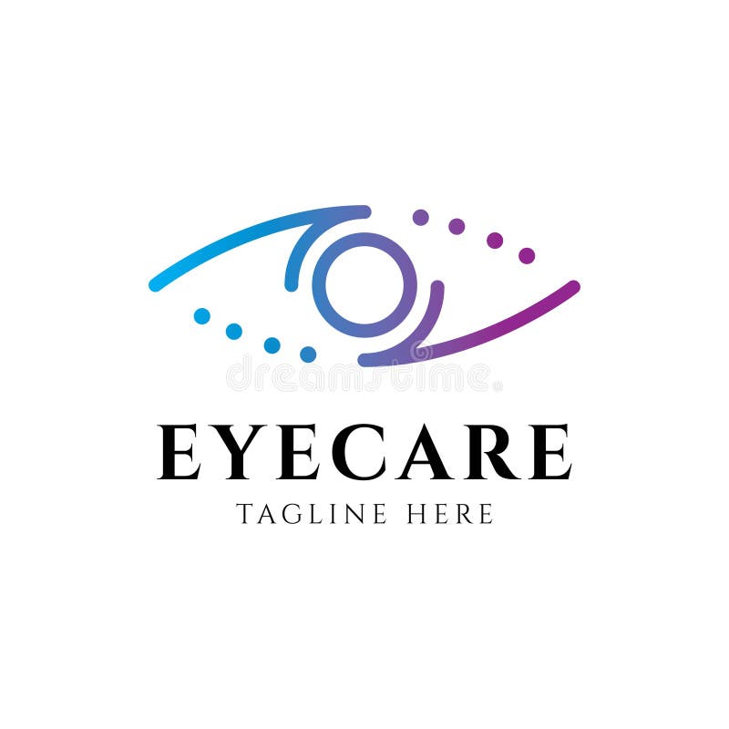 Eye care logo design template stock illustration