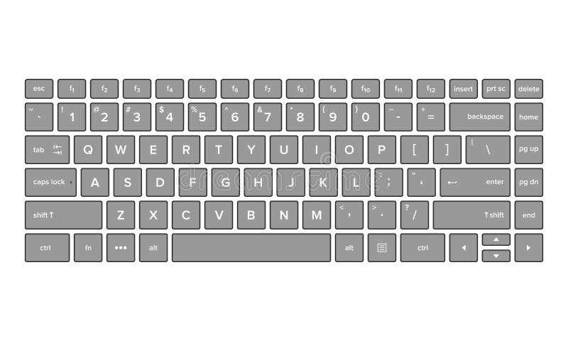 Mail Gentleman vriendelijk bestrating Qwerty Keyboard Layout. Suitable for Basic Elements of Computer Text Input  Devices, Smartphones and Digital Technology. Stock Vector - Illustration of  electronic, laptop: 179857863
